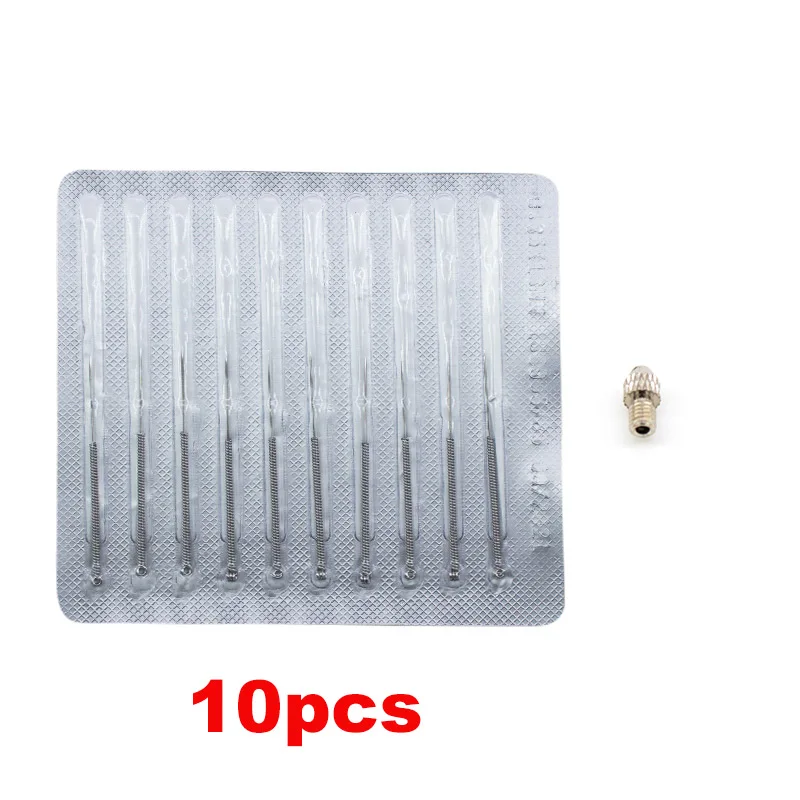 10pcs needles Оригинальная электрическая прижигательная машина для удаления Крота, массажер для лица, спа-массажер, лазерная машинка-карандаш для удаления татуировок, кожный ярлык, плоское устройство для удаление бородавок - Цвет: 10pcs needles