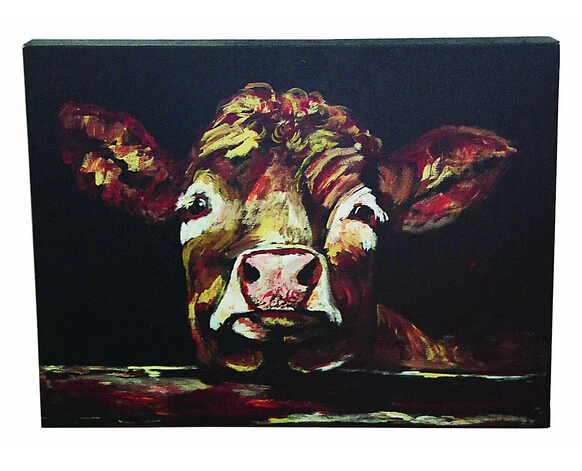 Большие Современные Аннотация Корова картина маслом Ручная роспись с животным