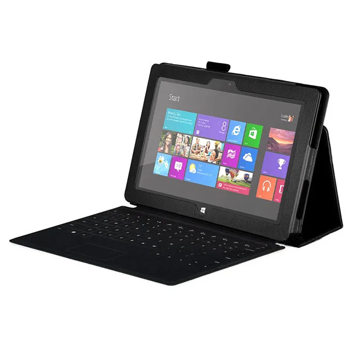 Кожаный чехол-подставка для планшета Microsoft Surface 10 6 Windows 8 RT черный | Компьютеры и