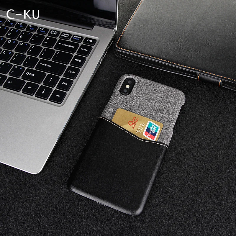 100% Оригинальный тканевый кожаный чехол для телефона Iphone Xs Max слот карт держатель
