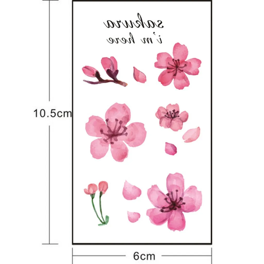 Flowers 1pc Fake Women DIY Henna Body Art Tattoo Design Waterproof Temporary Tattoos Sticker Removable | Красота и здоровье