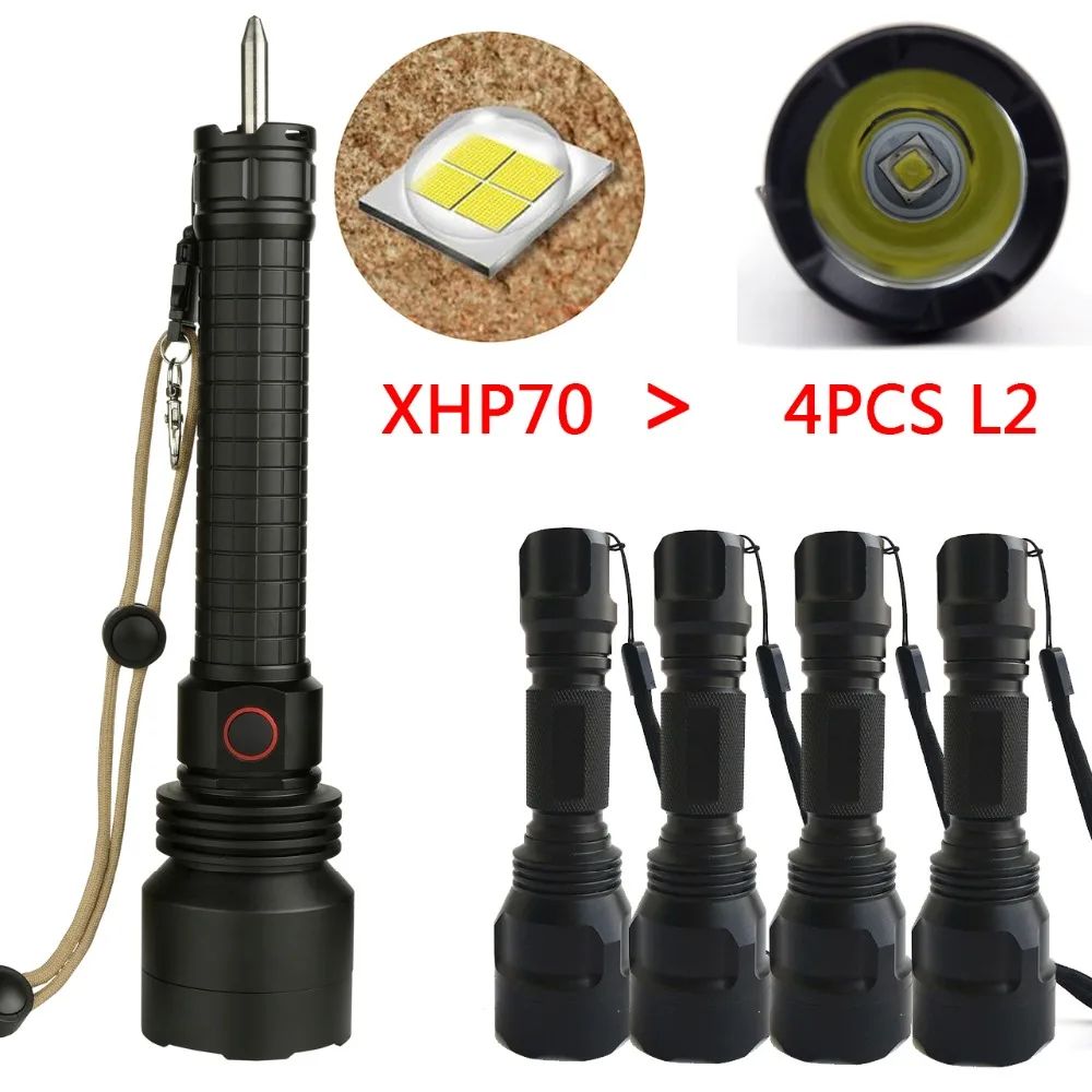 Litwod Z20 CREE XHP70 светодиодный обороны Мощная Вспышка светильник перезаряжаемые