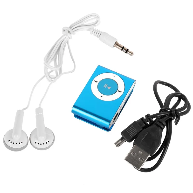 Портативный MP3 плеер Мини Клип Водонепроницаемый Спортивный музыкальный плейер