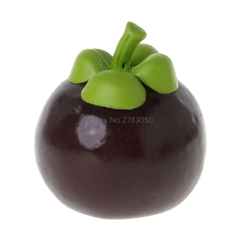 Mangosteen Искусственная груша Персик Яблоко Слива мангостин Фрукты Кухня Поддельные дисплей еда домашний магазин украшения супермаркет Ресторан реквизит - Цвет: Mangosteen