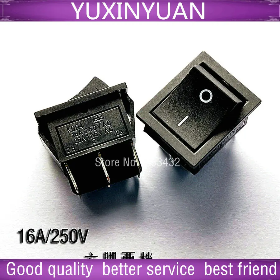 Большой корабельного типа переключатель KCD2 KCD4 6 футов-202 черный band 2 16 a/250 v 5 шт./лот