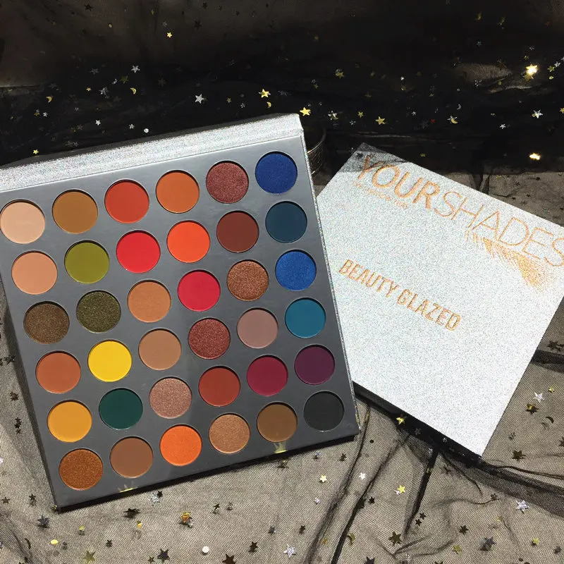 Beauty Glazed палитра теней для век 36 цветов блестящие пигменты макияжа