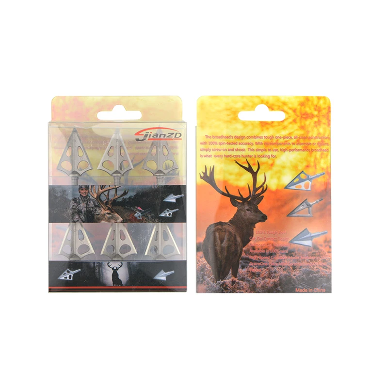 6/12pcs Archery Broadheads 3 Blades Hunting Arrowhead Target Arrow Points Tip For Bow And Shooting Accessories | Спорт и развлечения
