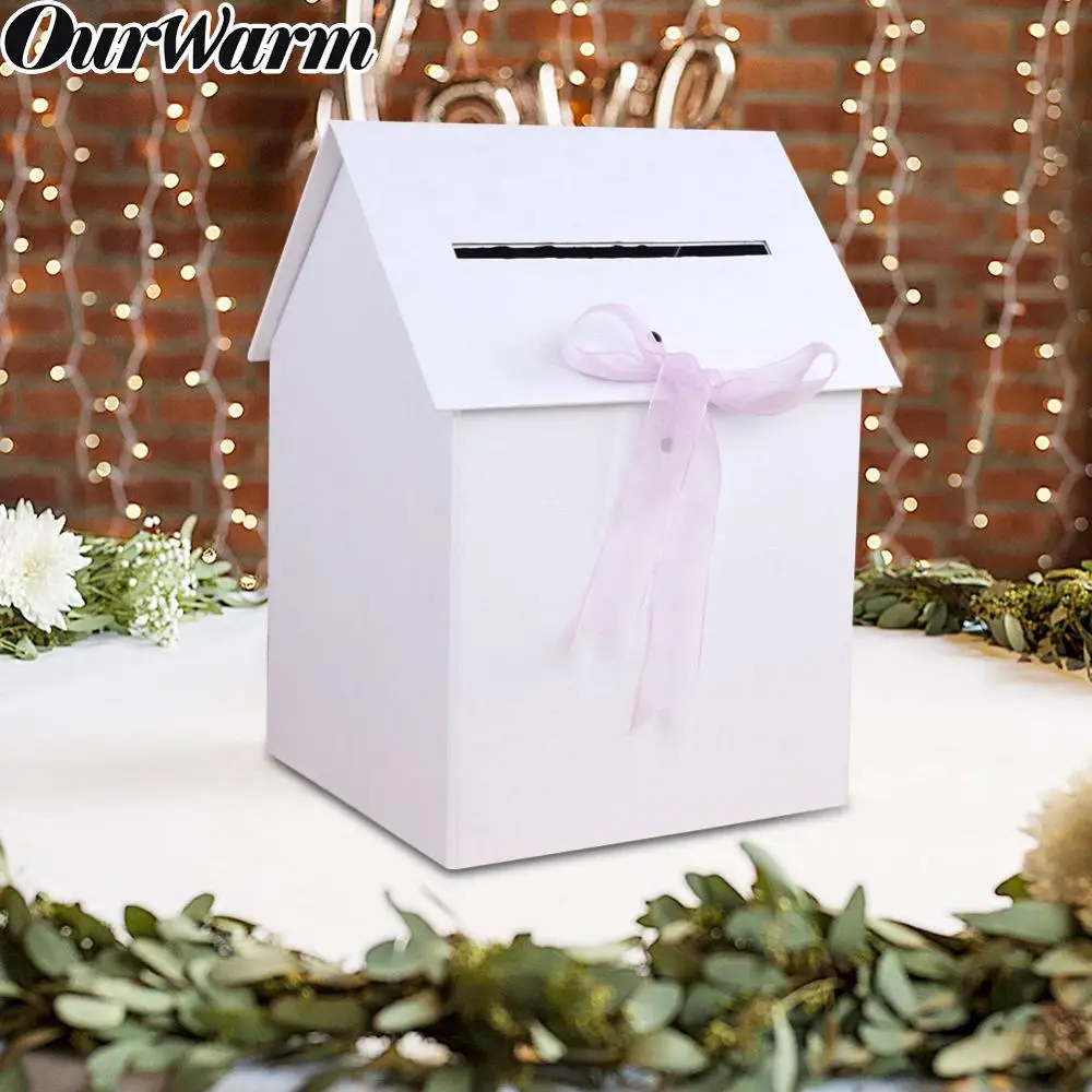 OurWarm свадьба в стиле кантри коробка для карт белый картон DIY Подарочная коробка для карт совет хранения копилки Baby Shower День рождения