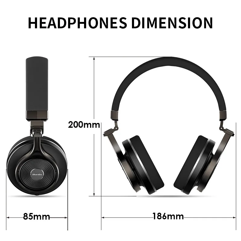 Bluedio T3 Bluetooth наушники беспроводные с встроенным микрофонном аудиовход и