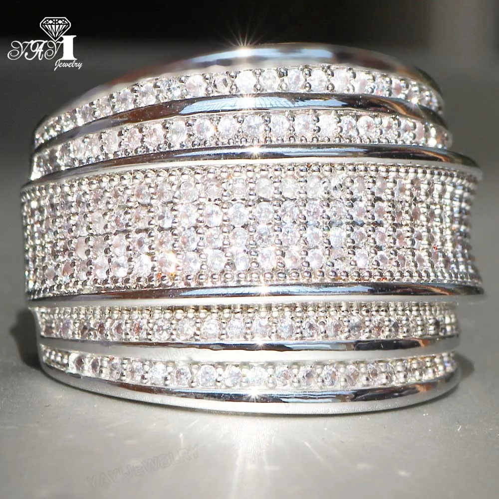 Ювелирные изделия YaYI огранка Принцесса 7.4CT серебро белый циркон Цвет обручальные