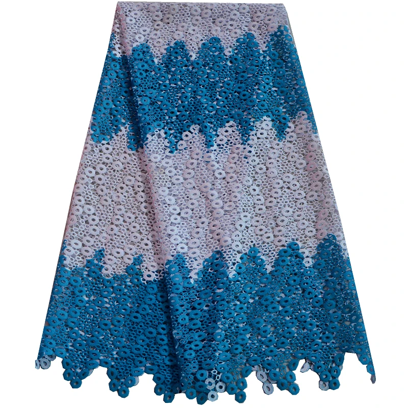 Высокое качество нигерийской свадьбы Африканский Кружево Ткань гипюр шнур для