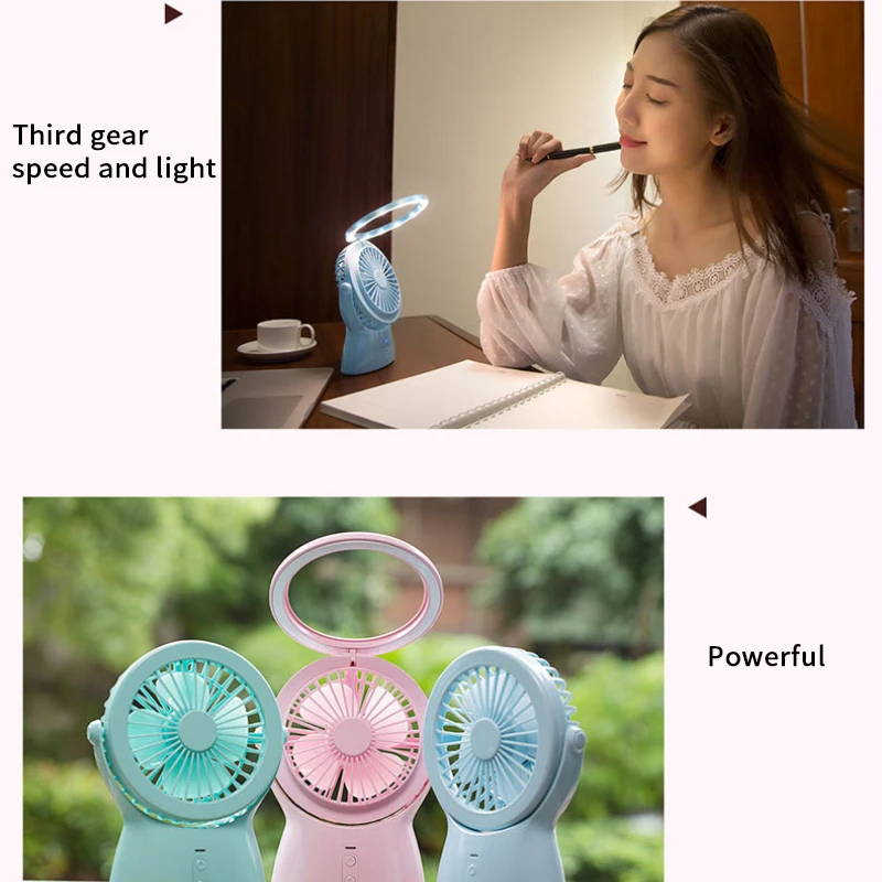 Портативный мини-вентилятор с USB гибкий бесшумный ночной светильник