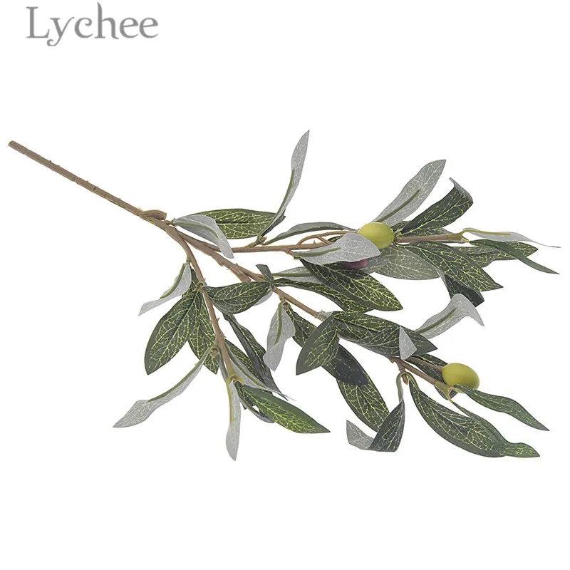 Lychee Life 1 шт. искусственная пластиковая ветка оливкового дерева украшение для дома