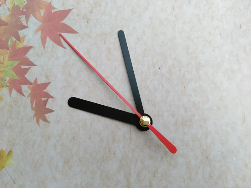 50 комплектов металлических рук черные часы минуты с красными короткими