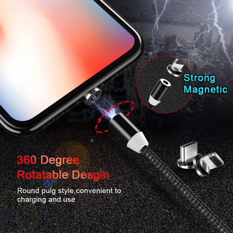Магнитный зарядный кабель NOHON Micro USB для Samsung Galaxy S7 S6 Huawei Xiaomi Sony Android нейлоновый