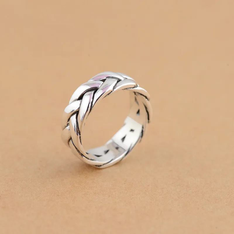 FNJ 925 пробы Серебряное кольцо anillos круглый S925 Тайский серебряные кольца для wo мужчин ювелирные изделия для мужчин большой размер