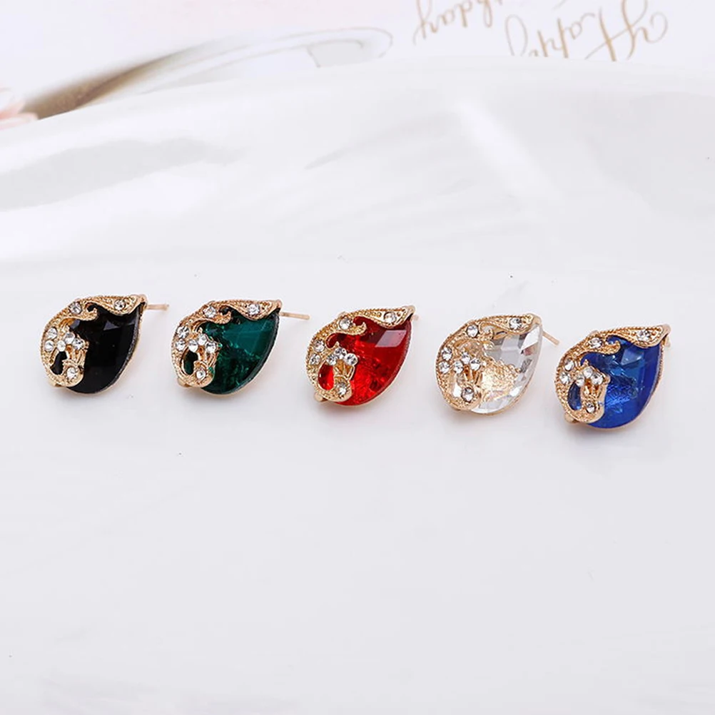 PIXNOR благородный кристалл капли воды кулон Цепочки и ожерелья серьги кольца