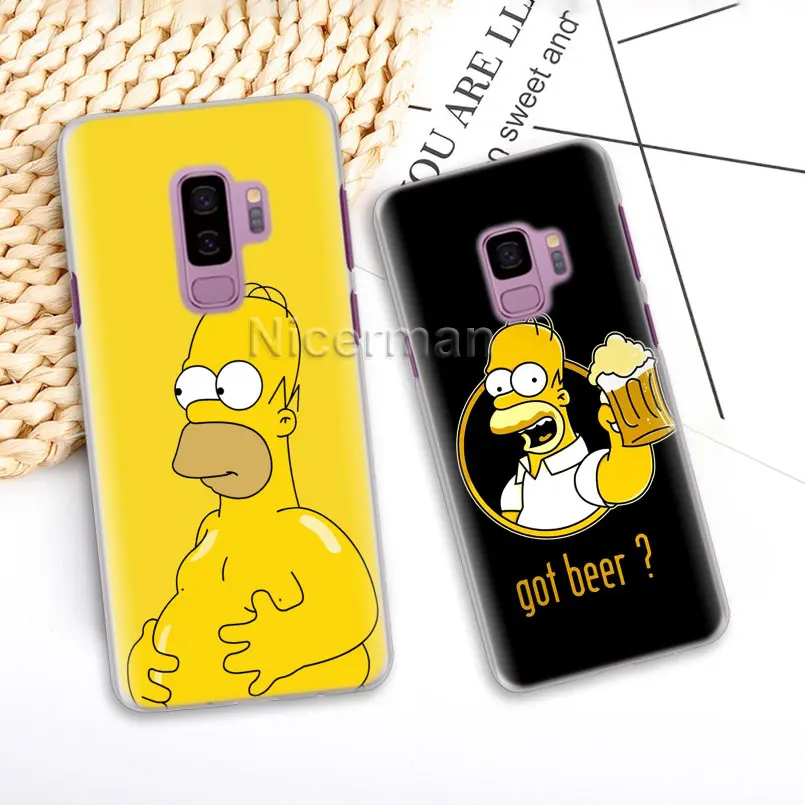 Чехол для телефона для samsung Galaxy S10e S10 S8 S9 плюс S6 S7 край A40 A50 A70 M20 крышка Гомер J. Симпсон жесткий поликарбонатный чехол