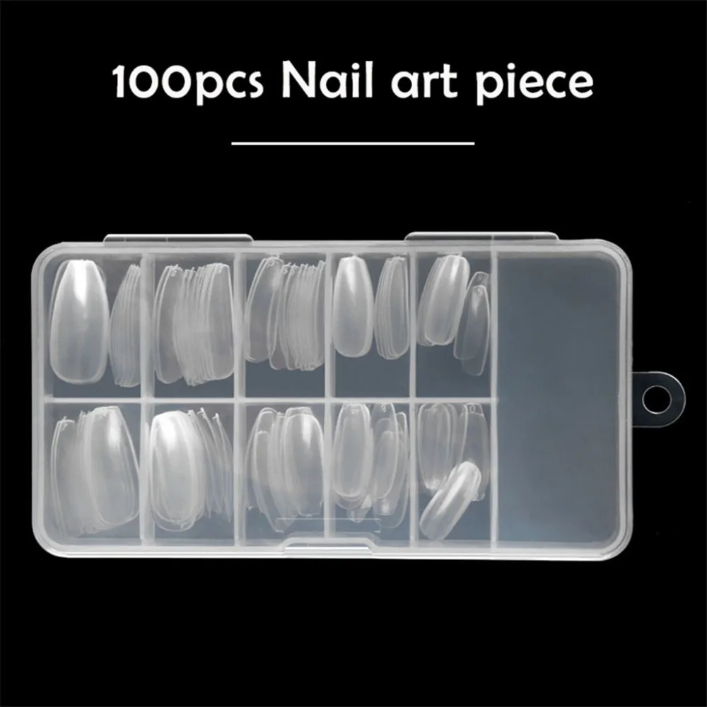 100 шт. многоразмерные накладные ногти Длинная форма гроба полное покрытие
