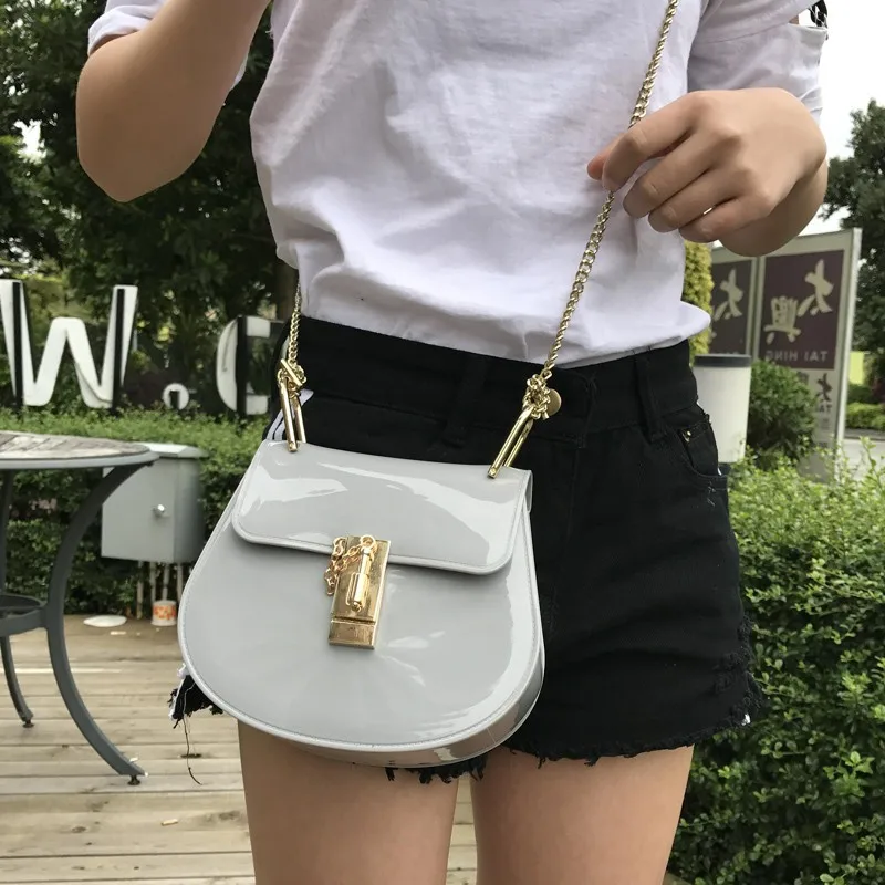 Брендовая Желейная Сумка летние ПВХ ярких цветов седельная сумка Роскошные