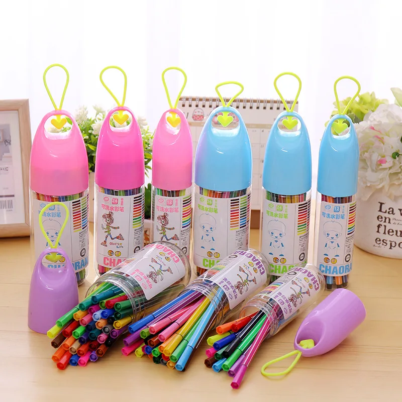 

new students creative watercolor pen 12/ 24/ 36/ color lucky bottle packing art marker drawing supplies child gift