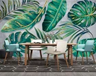Обои beibehang с изображением листьев тропических растений, Индивидуальные Современные обои для гостиной