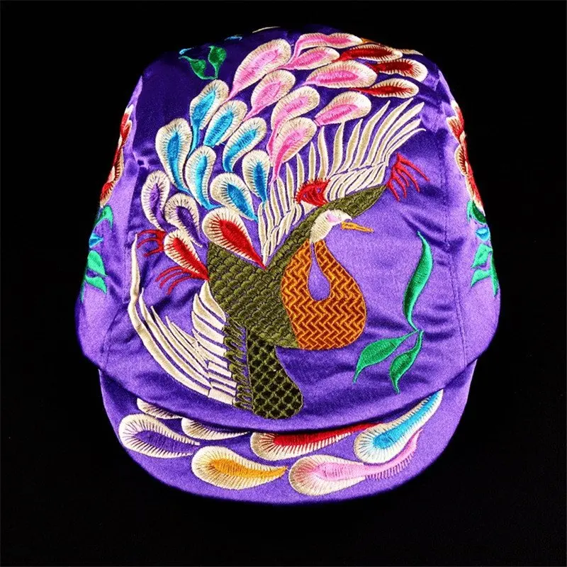 Fashion Spring Autumn Women Hat Bandanas Chinese Style Vintage Cap Embroidery Female Hats Clothing Beanie Casual Harajuku Caps | Аксессуары