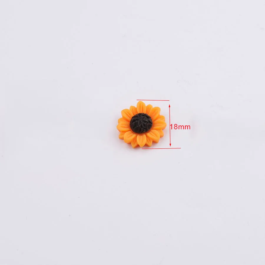 18mm Fnixtar Смола подсолнечника Хризантема Камея основа для установки кабошона Кулоны из нержавеющей стали для изготовления браслета Ассорти DIY серьги 15/18/25 мм 300 шт./лот - Окраска металла: 18mm
