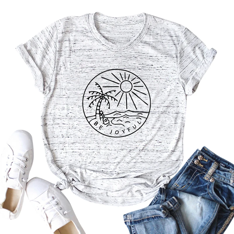 Женская хлопковая футболка с коротким рукавом принтом | одежда