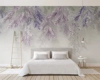 beibehang customized 2019 new fashion small fresh lavender fruit 3d stereo tv background wallpaper papel de parede papier peint