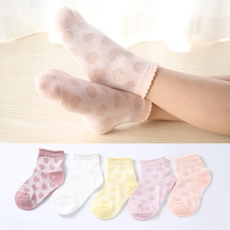 5 парт/Лот детские носки летние сетчатые тонкие для мальчиков девочек с