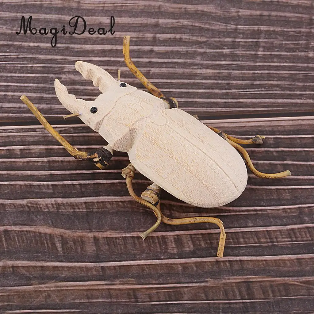 

1 Piece Wooden Educational Toys, Wood and Bamboo Bugs Shape Prank Toy