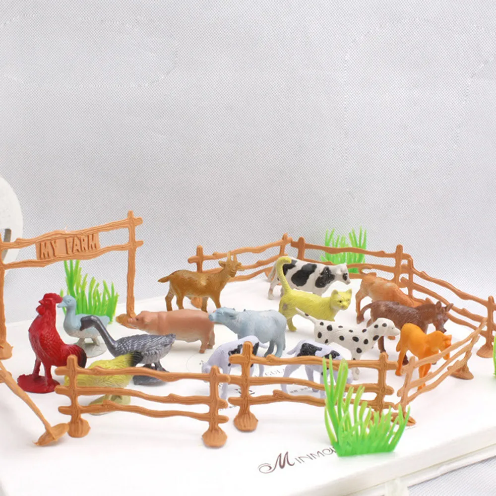 15pcs Cute Lovely Plastic Educational Simulated Farm Animals Model Toy For Kids Children 2018 | Игрушки и хобби