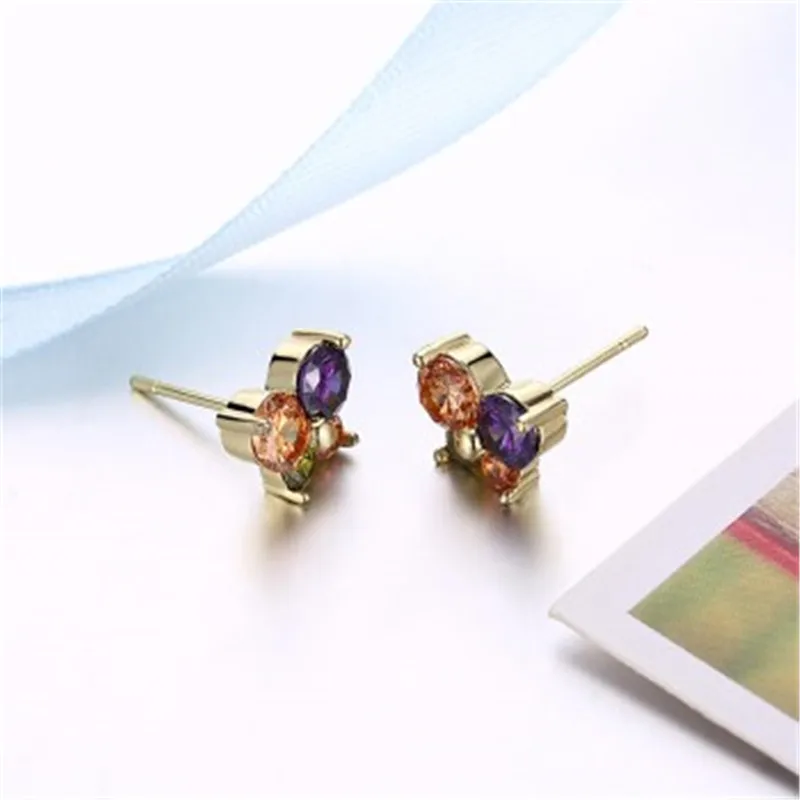 Серьги-гвоздики модные серьги золотистого цвета персональные ювелирные изделия