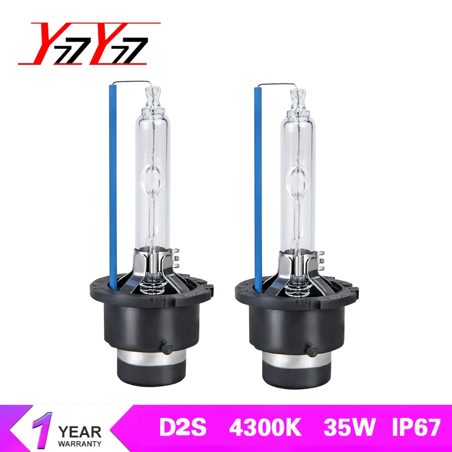 YzzYzz 2 шт. D2S 35 Вт HID ксеноновые лампы 4300K 5000K 6000K 8000K ксеноновых фар Высокопрочная