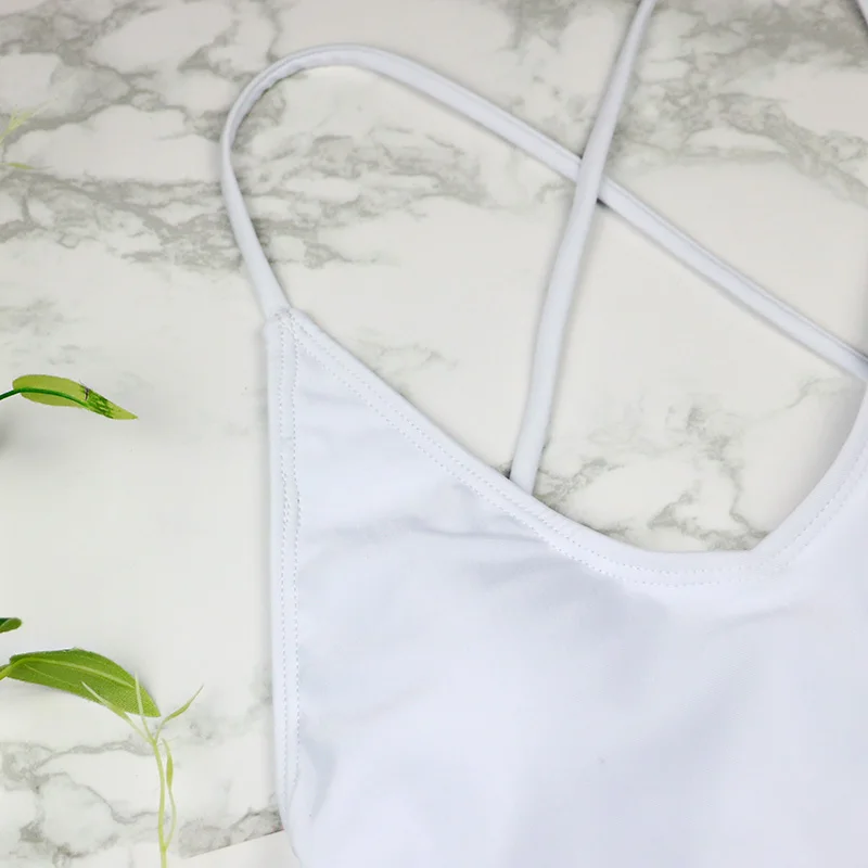 ZSIIBO women Swimwear Sexy high cut one piece swimsuit Backless swim suit Black White Red thong Bathing female Monokini | Спорт и