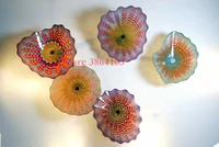 fashionable dale chihuly style hanging plates wall art for museum gallery deco