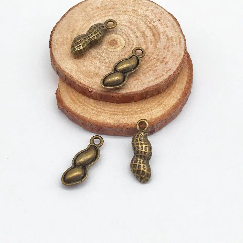 

Винтажные металлические подвески в виде арахиса, 25 шт., подвески в виде арахиса для самостоятельного изготовления ожерелий, серег, браслето...