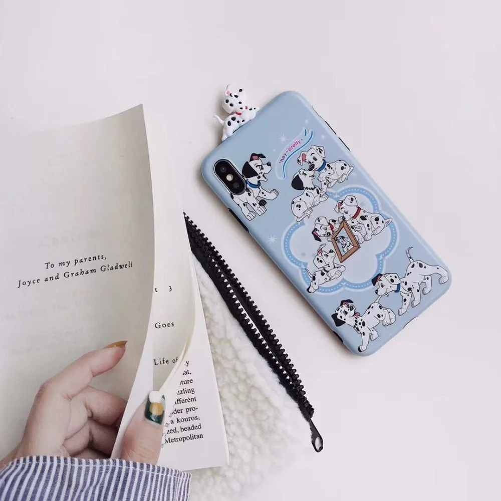 ORYKSZ 3D Cute Cartoon Dog Toy Silicon Soft Phone Case For iphone 6 6s 7 8 plus iPhone X XR XS MAX Cover Cases Coque |