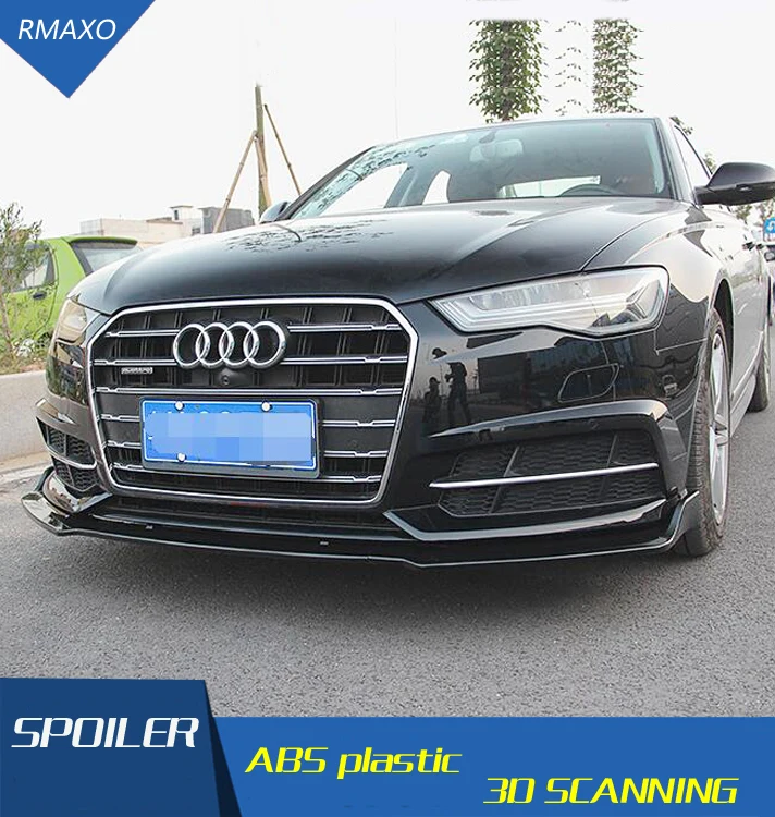 Для Audi A6 обвес спойлер- Audi A6 ABS задний спойлер передний бампер диффузор защитные бамперы