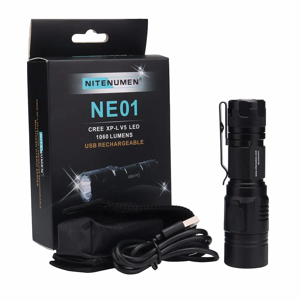 Nitenumen USB Перезаряжаемый супер яркий светодиодный алюминиевый водонепроницаемый