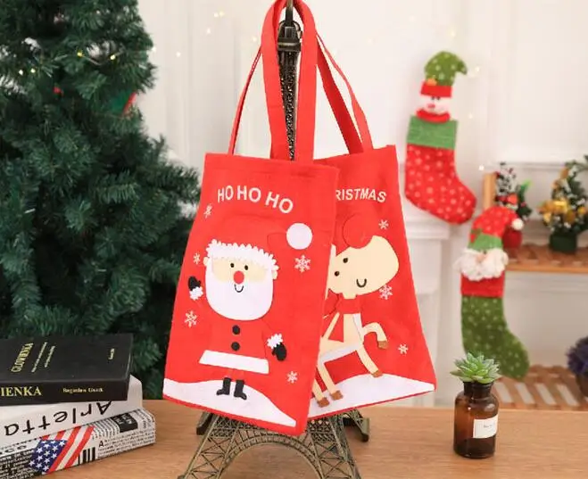 Freeshipping 2018 Christmas New Santa Claus Gift Bags Merry Candy 10pcs |