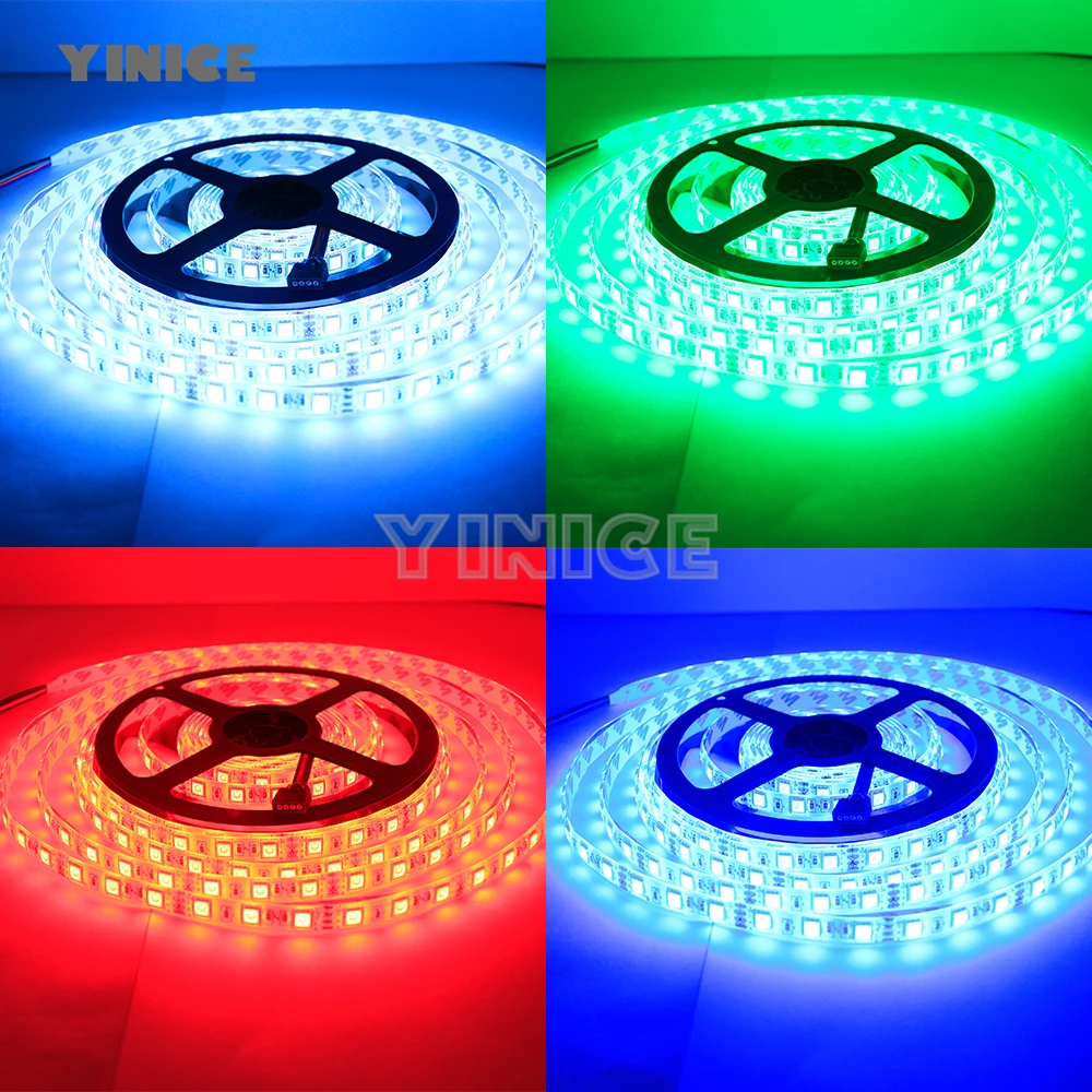 Набор светодиодных лент DC12V SMD 5050 RGB RGBW диодный Водонепроницаемый светодиодный Скотч+ пульт дистанционного управления+ блок питания гибкий светильник 20 м 5 м