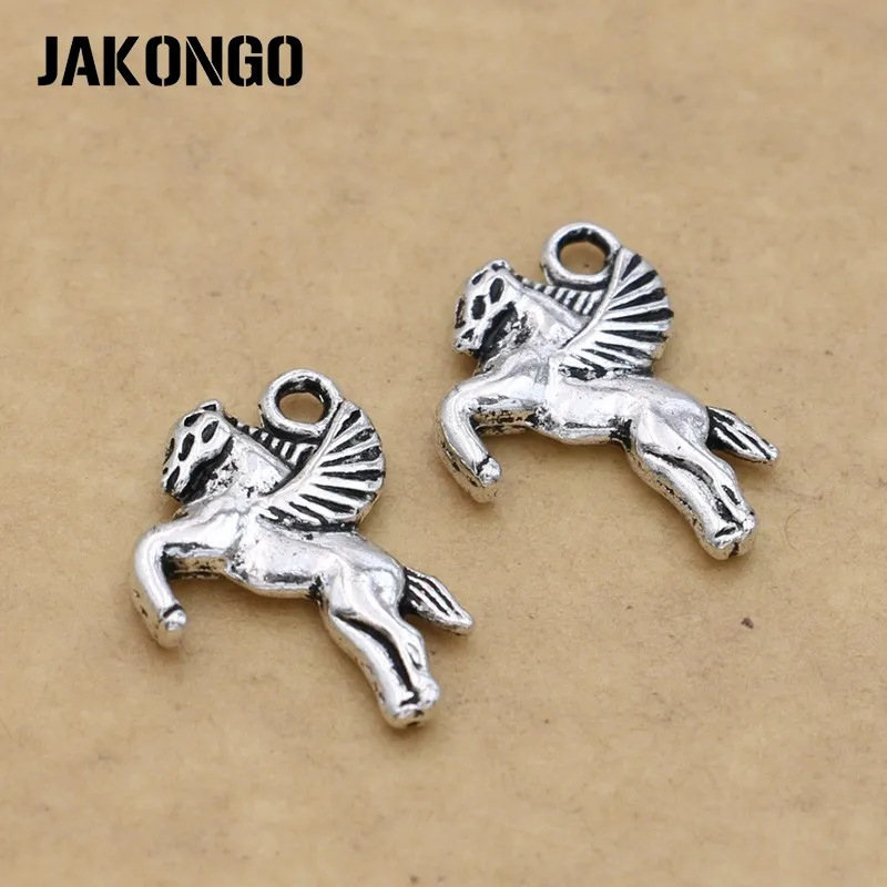 

JAKONGO Античная Посеребренная лошадь Шарм Подвески для ювелирных изделий Аксессуары для изготовления браслетов ожерелье результаты DIY 20x15мм