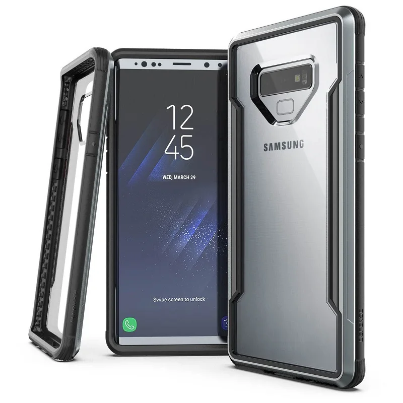 Защитный чехол X-Doria для Samsung Galaxy Note 9 защитный в стиле милитари алюминиевый |