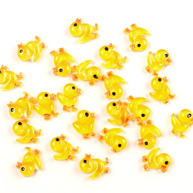 LF 50Pcs 14x12mm Yellow Duck Resin Cabochon Flatback Decoration Crafts Embellishments For Scrapbooking Diy Accessories | Дом и сад