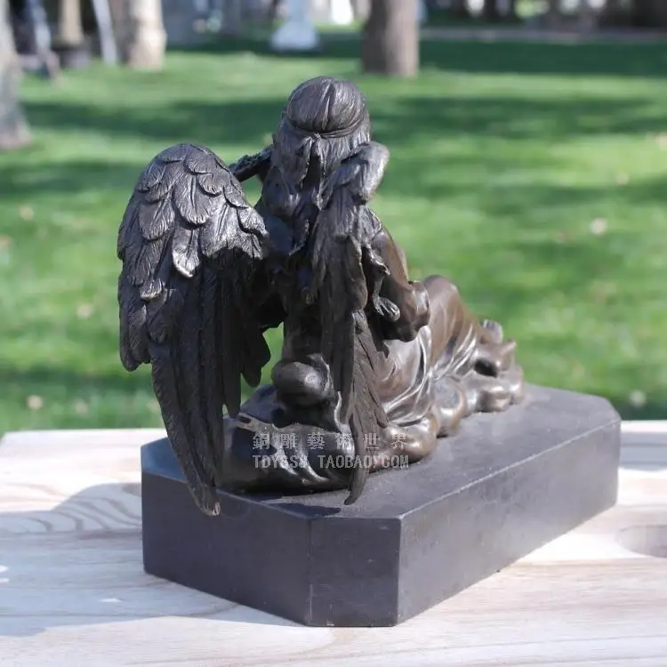 Pipa Музыка Ангел девушка медные скульптуры изделия скульптура украшения