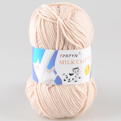 41 khaki TPRPYN 1 шт. = 50 г пряжа для вязания крючком из молочного хлопка, мягкая теплая Детская Пряжа для ручного вязания - Цвет: 41 khaki