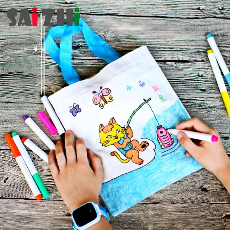 Saizhi DIY Рисование краски игрушка пустой портативный граффити мешок детей ручной