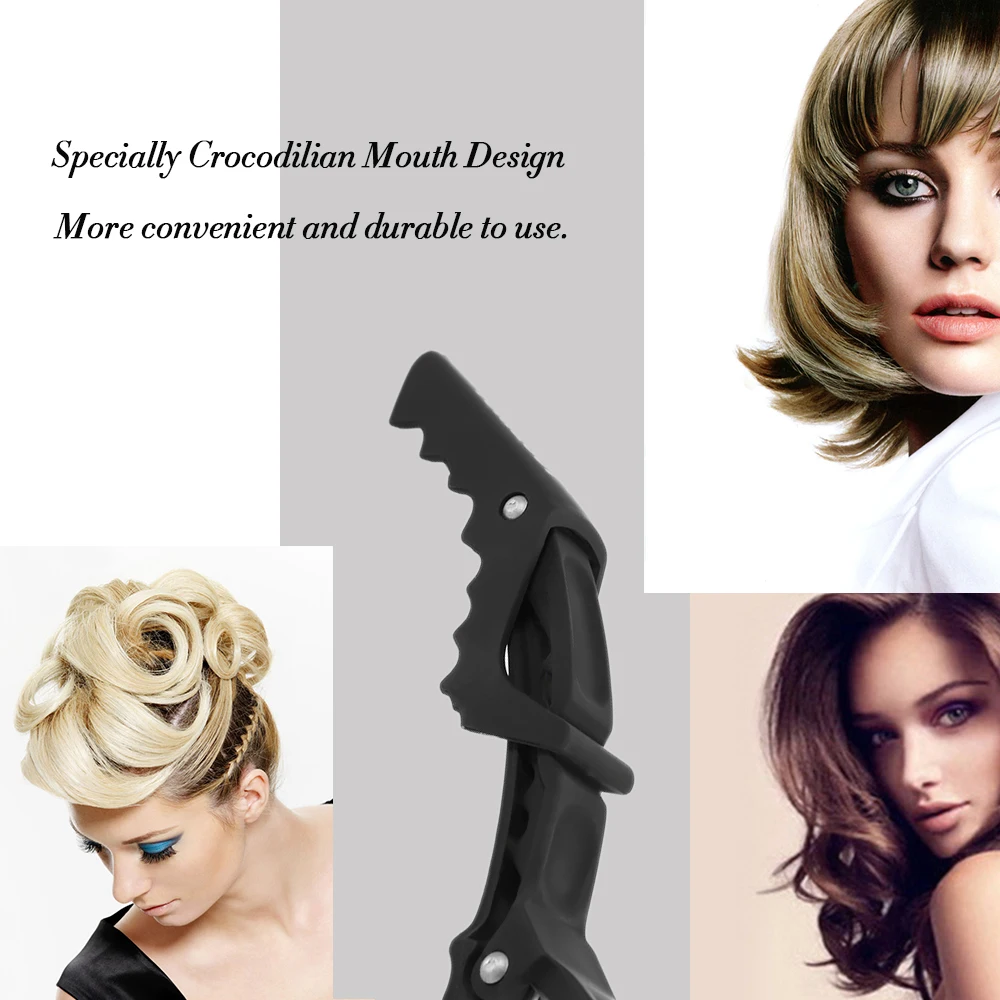 

6Pcs/set barber accessories Croc Hair Grip Clips Professional Hairdressing Sectioning Clips Cutting Clamps Salon Hair Styling